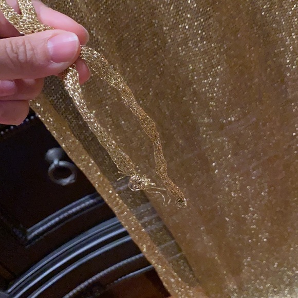 Misguided gold metallic knit side slit dress - Picture 8 of 10